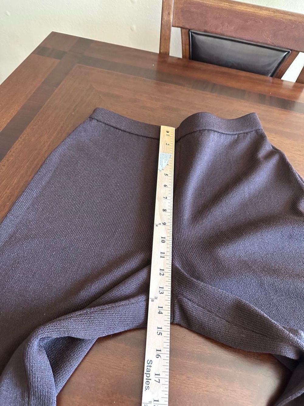 Vintage St. John Collection Brown Knit Wide Leg Pants Made in USA Women’s 10 - Picture 6 of 7